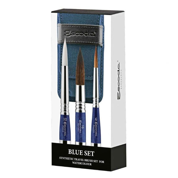 Midoco.ca: Escoda Blue Set Travel Brush 3pk