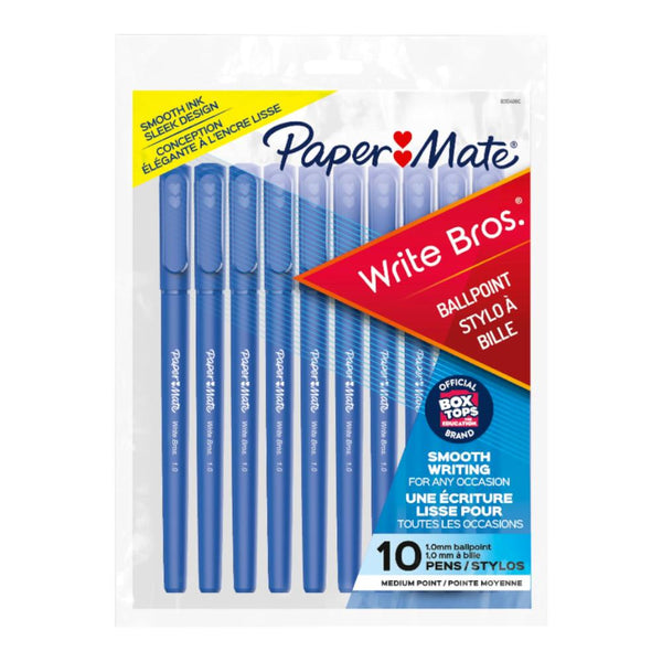 Paper Mate Ballpoint Pens, Medium Blue 10pk