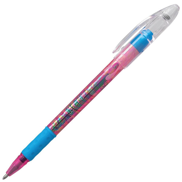 Pentel Krazy Pop Iridescent Gel Pen, 1.0mm Pink + Metallic Blue