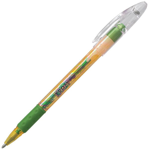 Pentel Krazy Pop Iridescent Gel Pen, 1.0mm Yellow + Metallic Green