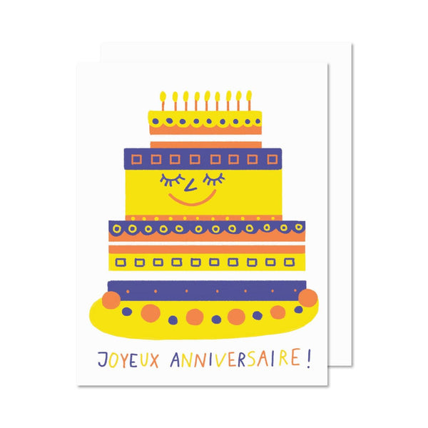 Paperole French Birthday Greeting Card, Gateau