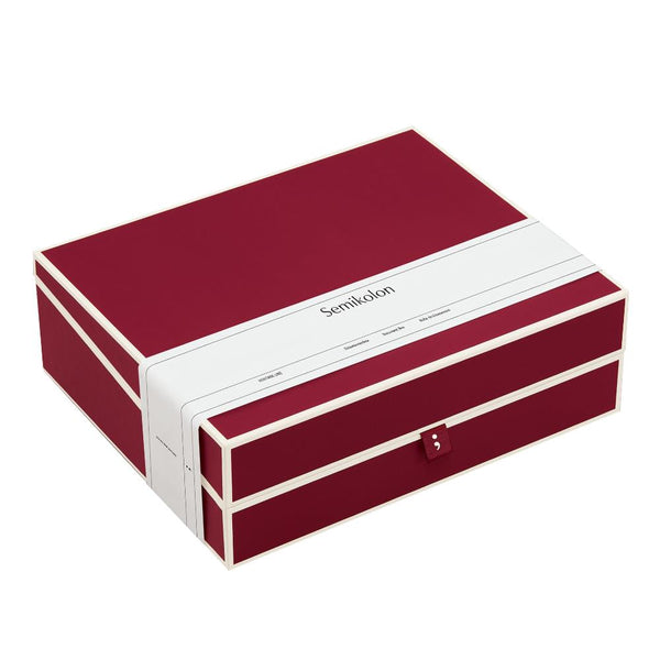 Semikolon Document Storage Box - Burgundy