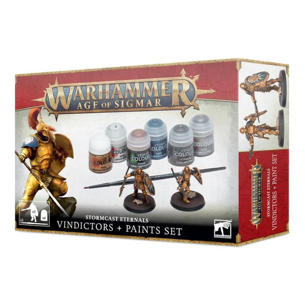 Warhammer Age of Sigmar Miniature Kit - Vindictors + Paints Set