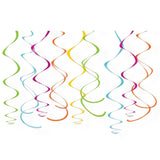 Amscan Colourful Plastic Swirl Decorations