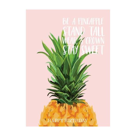 Midoco.ca: Tall Pineapple Birthday Greeting Card
