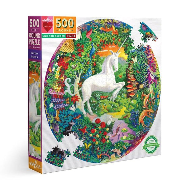 eeBoo 500pc Puzzle - Unicorn Garden