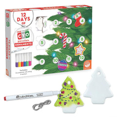 MindWare 12 Days of Color Your Own Ornaments Kit – Midoco Art & Office  Supplies