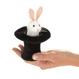 Folkmanis Finger Puppet - Mini Rabbit in Hat