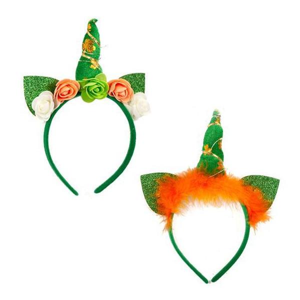 St Patricks Light-Up Unicorn Headband - Assorted Styles