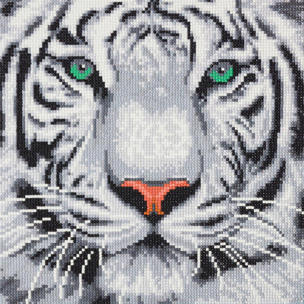 Craft Buddy DIY Crystal Art Medium Framed Kit - White Tiger