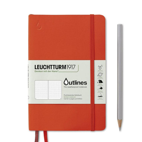 Leuchtturm1917 B6 Outlines Dot Grid Notebook - Signal Orange