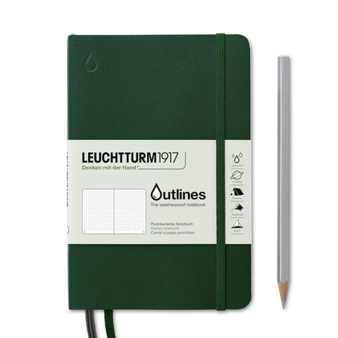 Leuchtturm1917 B6 Outlines Dot Grid Notebook - Waldon Green