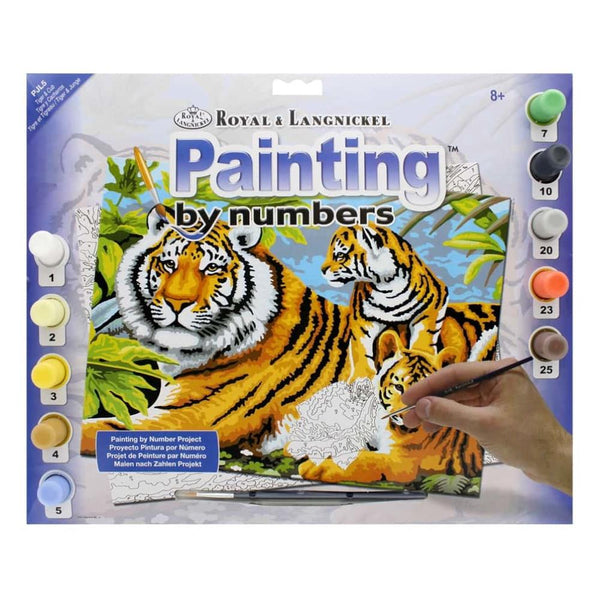Royal & Langnickel Paint by Numbers - Tiger & Cubs