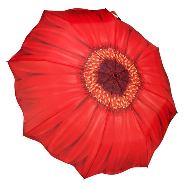 Galleria Folding Umbrella - Red Daisy