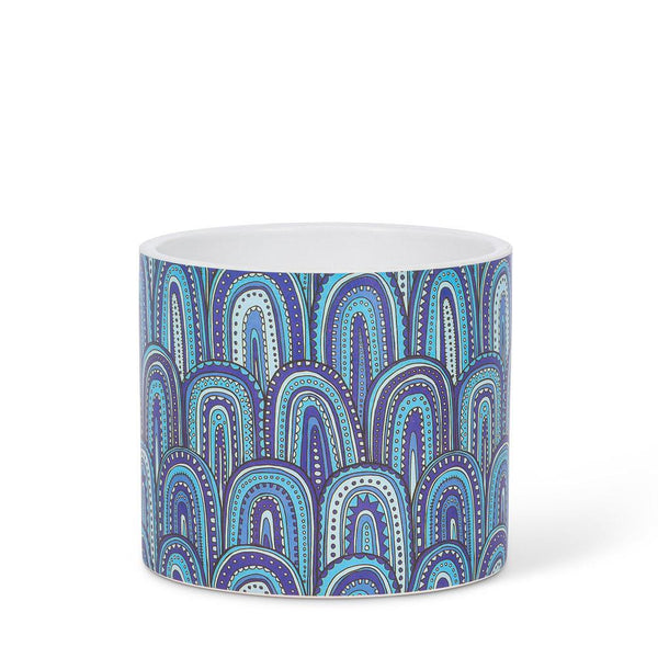 Abbott Planter - Small Wavy Blue