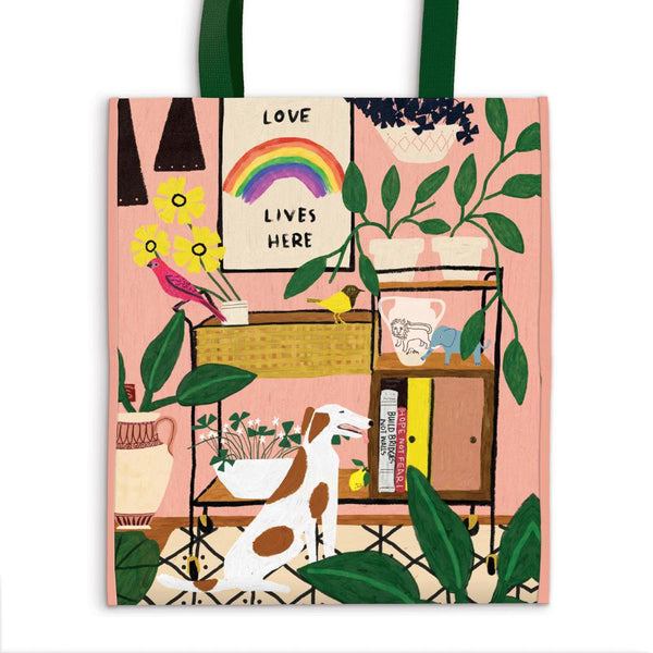 Galison Reusable Tote Bag - Love Lives Here