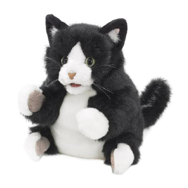Folkmanis Hand Puppet - Tuxedo Kitten