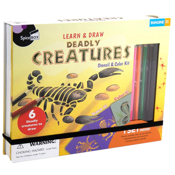 SpiceBox Learn to Draw Deadly Creatures Kit