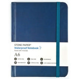 Stone Paper Notebook - A6 Ocean Blue with Elastic