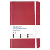Stone Paper Notebook - A5 Ruby Red with Elastic