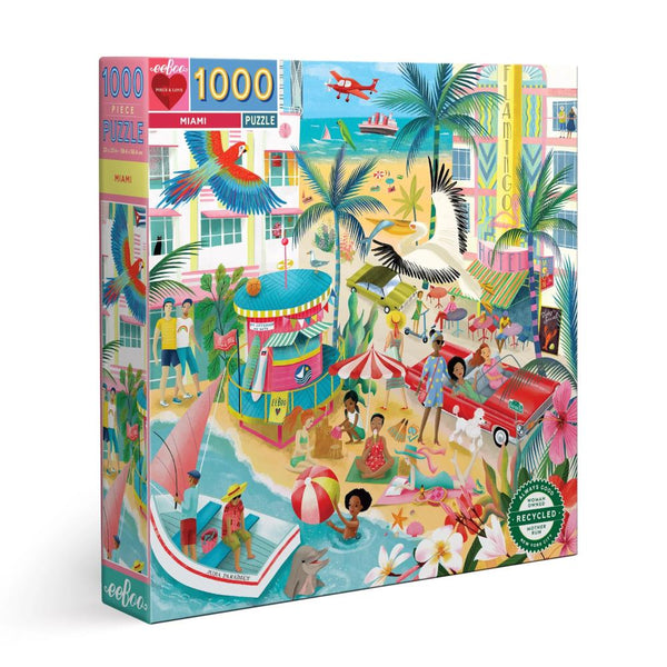 eeBoo 1000pc Puzzle - Miami
