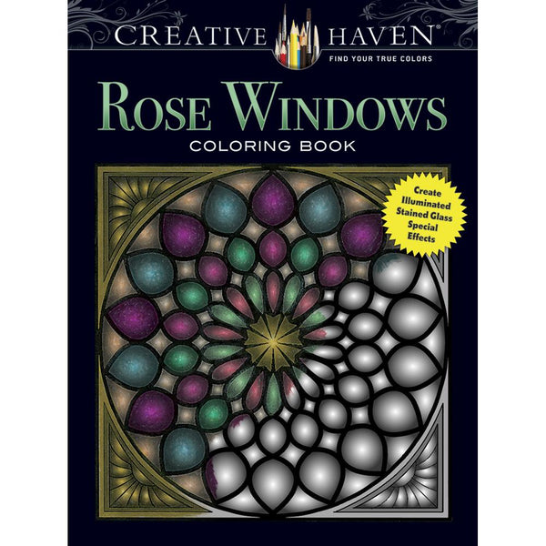 Creative Haven Colouring Book - Rose Windows