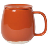 Danica Heirloom Tint Stoneware Mug with Lid - Terracotta Red