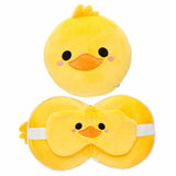 Relaxeazzz Cutiemals Kids Travel Pillow & Sleep Mask Set - Duck