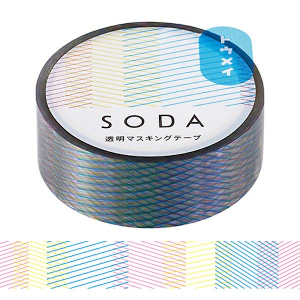 Hitotoki SODA Transparent Masking Tape - 20mm Prism