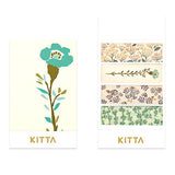 KITTA Compact Washi Tape Card - Flowers