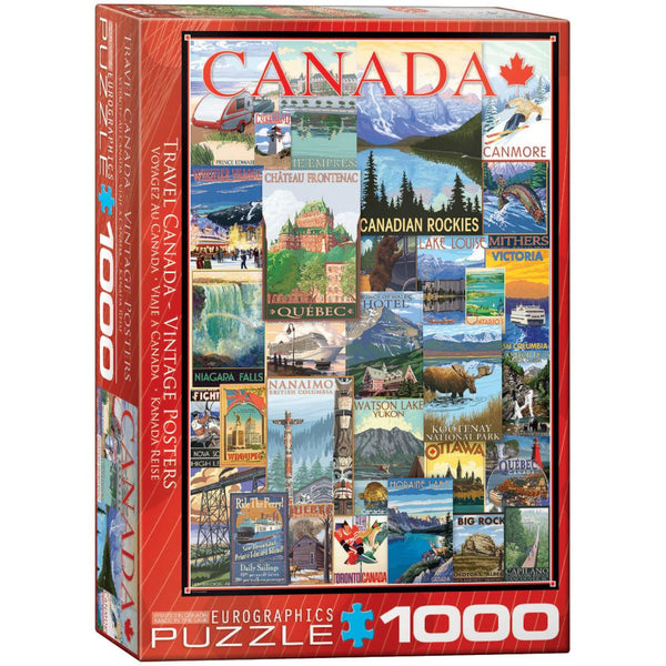 Eurographics Puzzle 1000pc Travel Canada Vintage Posters