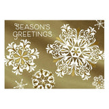 Unicef Holiday Boxed Cards 10pk Gold Snowflakes