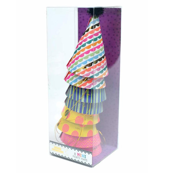 Party Partners Mini Patterned Party Hats 8pk