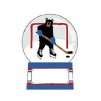 Little Blue House Mini Snow Globe - Wild About Hockey (Ó)