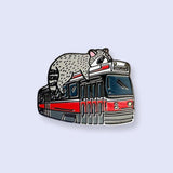 Crywolf Streetcar Raccoon Enamel Pin