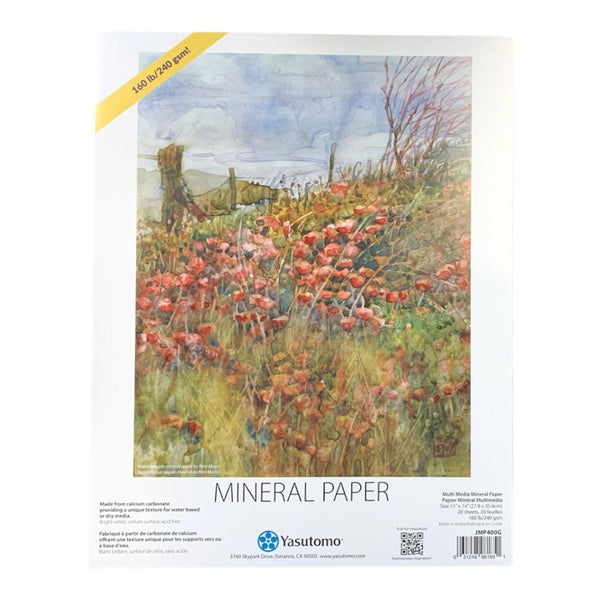 Yasutomo Mineral Paper Multi-Media Pad 11"x14", 240 gsm