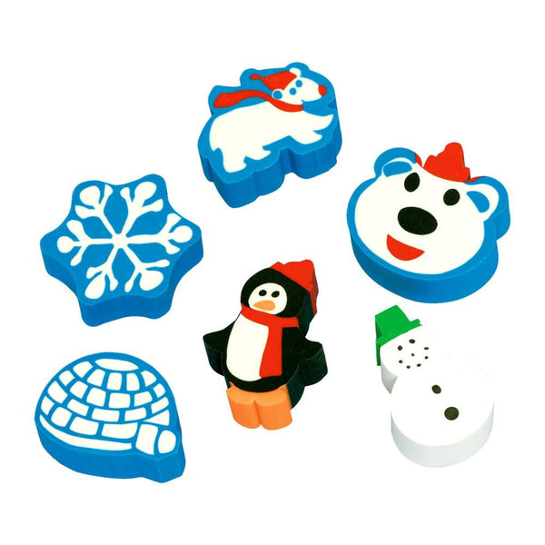Amscan Eraser Set 24pc Winter Fun