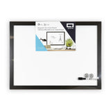 Quartet Magnetic Dry Erase Board - 17" x 23" Black Frame