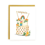 The Paperhood Greeting Gard - Wedding Rainbow Cake
