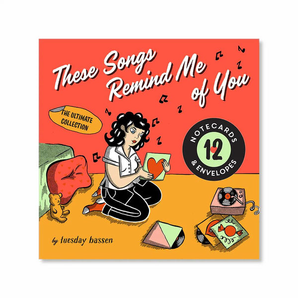 Tuesday Bassen 12pk Notecards - These Songs Remind Me Of You