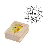Fridolin Wooden Rubber Art Stamp - Wachtmeister, The Sun