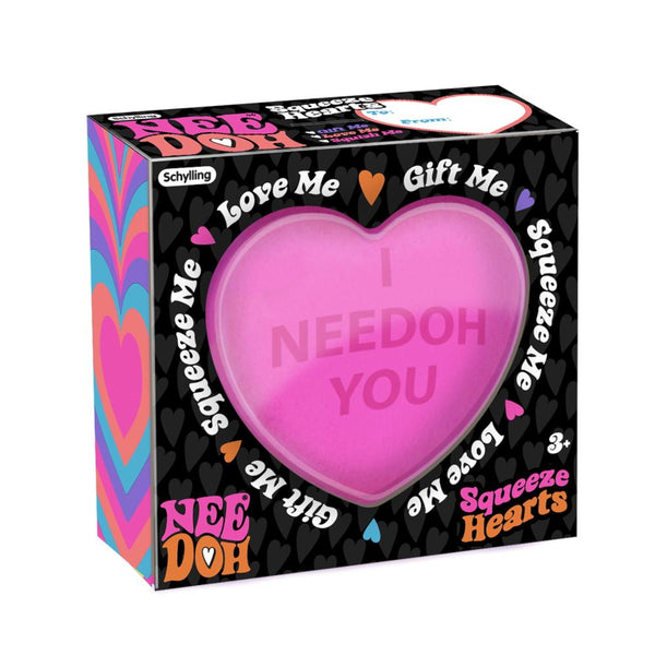 Schylling NeeDoh Squeeze Hearts, Assorted Colours
