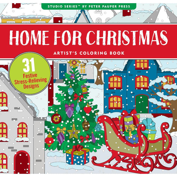 Peter Pauper Press Colouring Book - Home For Christmas