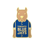 Toronto Dog Moms Enamel Pin - Toronto Blue Jays Brown Bull Terrier