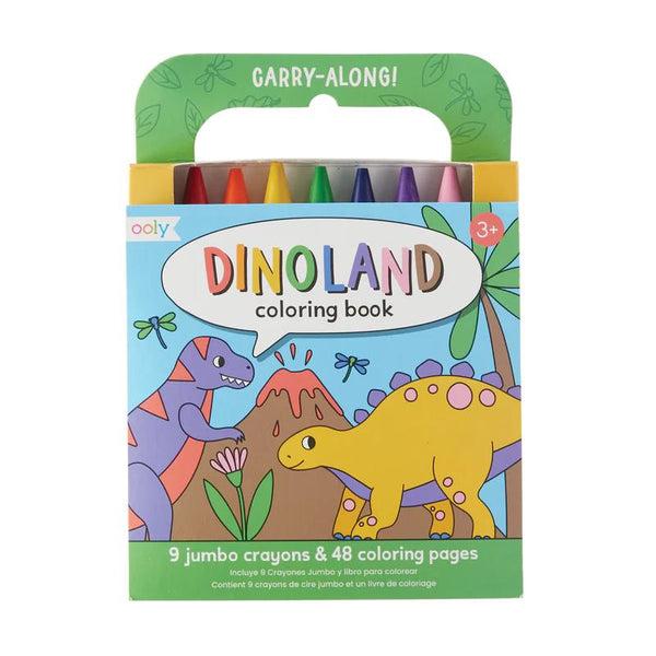 Ooly Carry Along Colouring Book Set - Dinoland