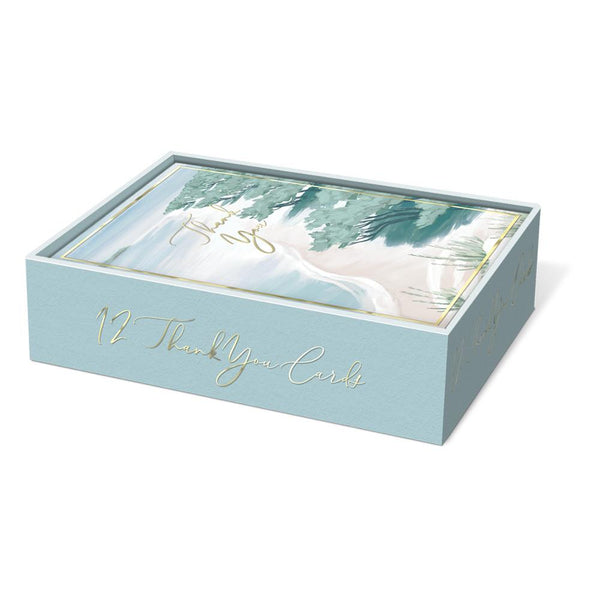 Punch Studio Thank You Cards 12pk Water's Edge