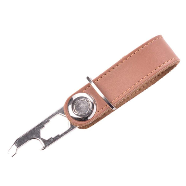 Mad Man Smart Keychain Leather - Cognac