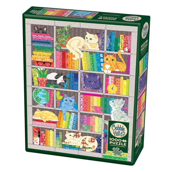 Cobble Hill Puzzle 1000pc - Rainbow Cat Quilt