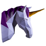 PaperCraft World 3D Unicorn Head Papercraft Model DIY Kit