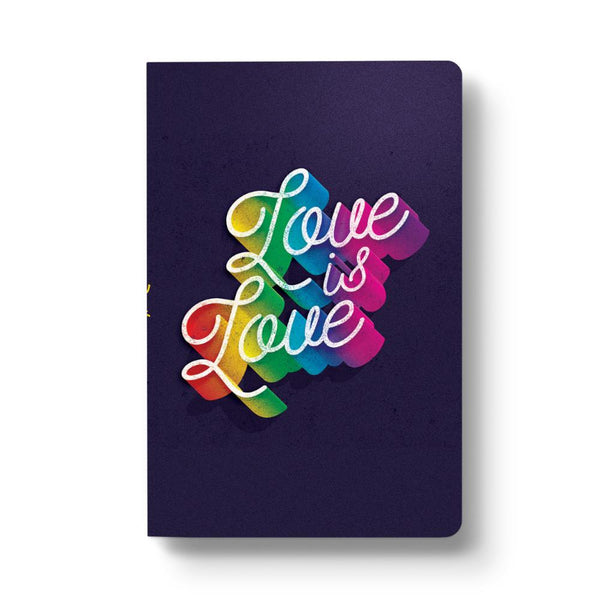 Denik Lined Layflat Notebook - Love Is Love